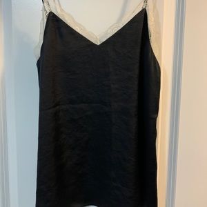 Little Moon Black Satin Camisole